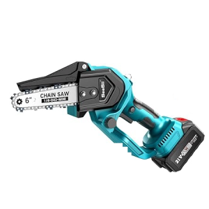 Mini motosierra Seesii 6 pulgadas a batería para poda y bricolaje